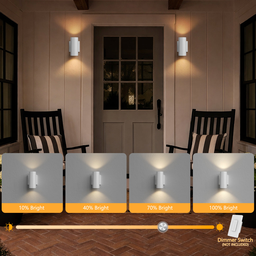 Aluminum Black Outdoor Wall Light (Set of 2) #OW7121