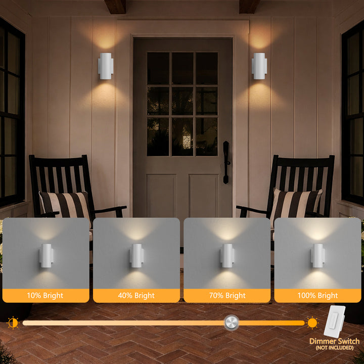 Aluminum Black Outdoor Wall Light (Set of 2) #OW7121