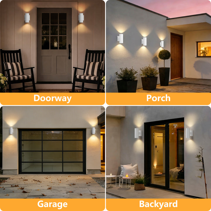 Aluminum Black Outdoor Wall Light (Set of 2) #OW7121