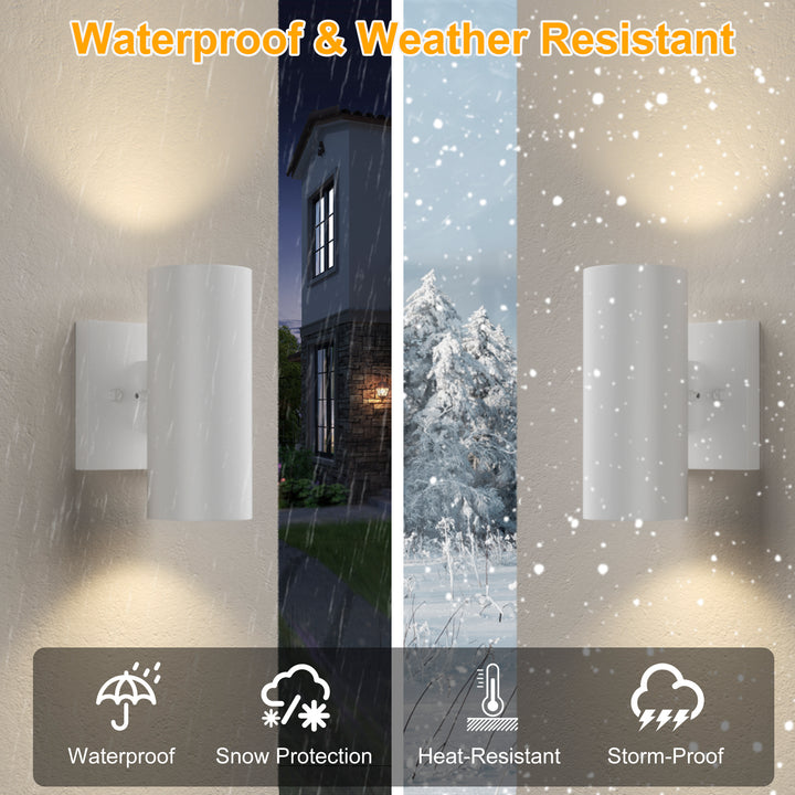 Aluminum Black Outdoor Wall Light (Set of 2) #OW7121