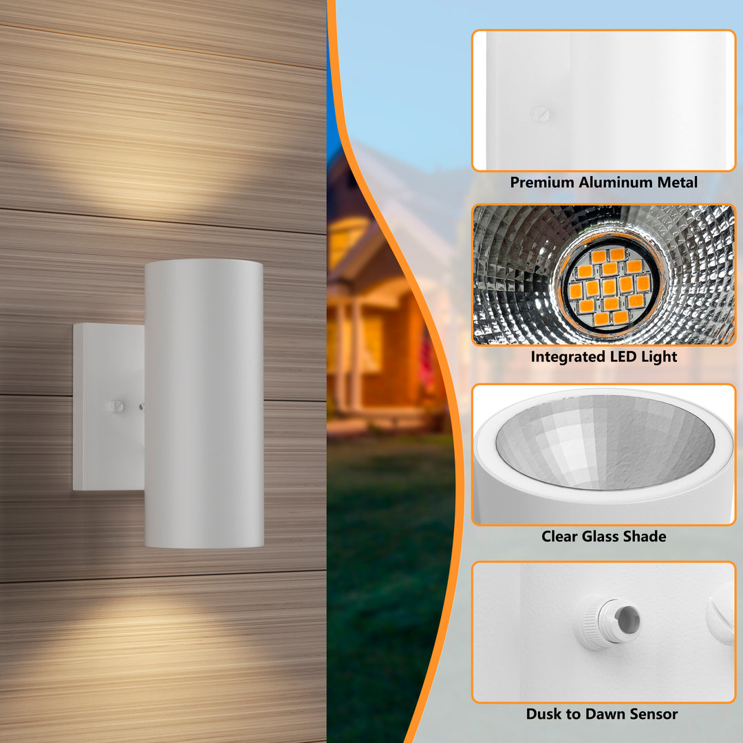 Aluminum Black Outdoor Wall Light (Set of 2) #OW7121