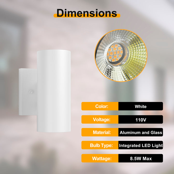 Aluminum Black Outdoor Wall Light (Set of 2) #OW7121