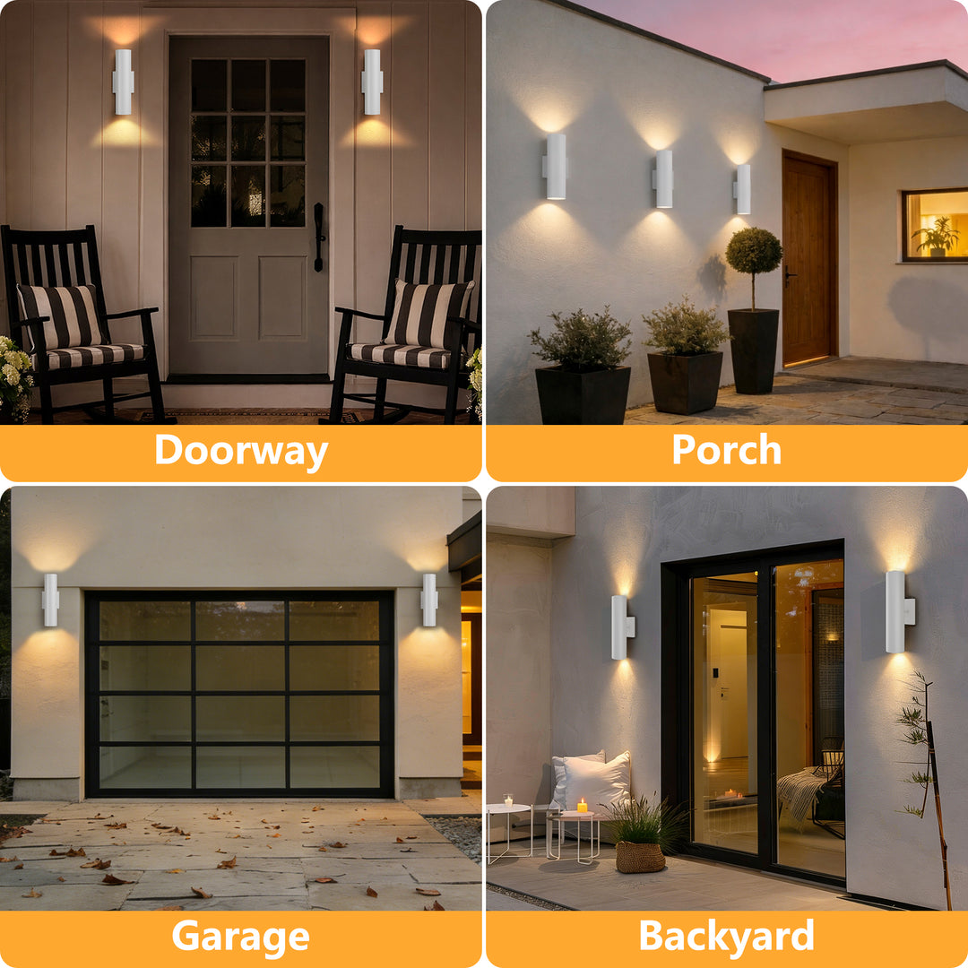 Aluminum Black Outdoor Wall Light (Set of 2) #OW7121