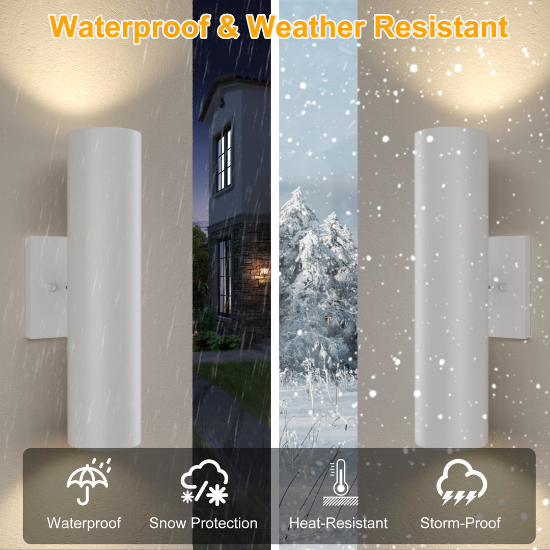 Aluminum Black Outdoor Wall Light (Set of 2) #OW7121