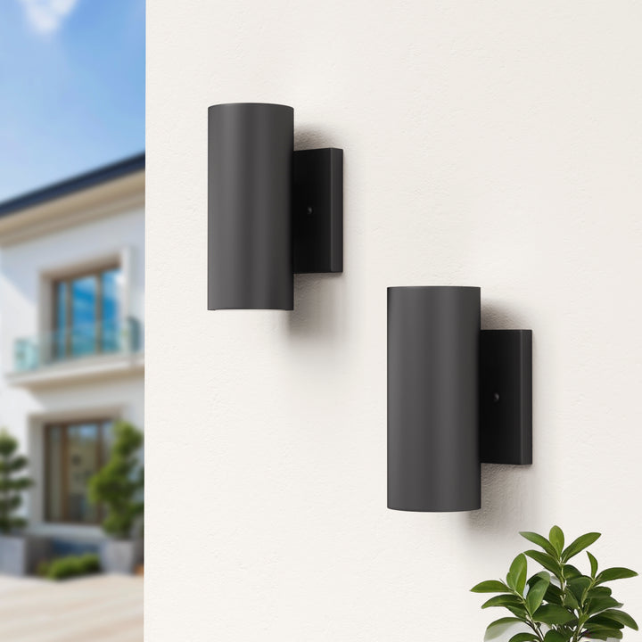 Aluminum Black Outdoor Wall Light (Set of 2) #OW7121
