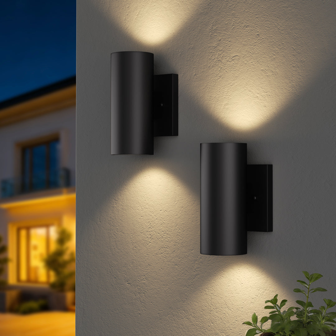 Aluminum Black Outdoor Wall Light (Set of 2) #OW7121