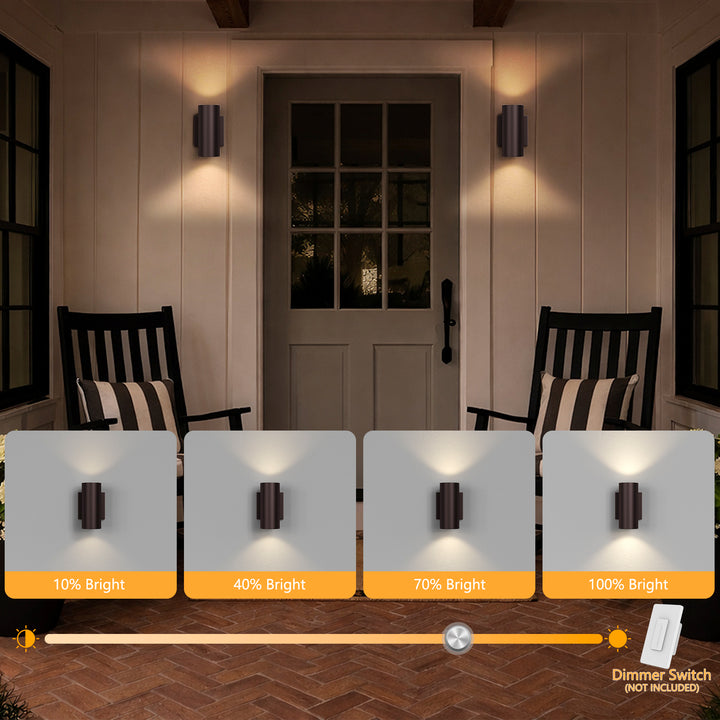 Aluminum Black Outdoor Wall Light (Set of 2) #OW7121