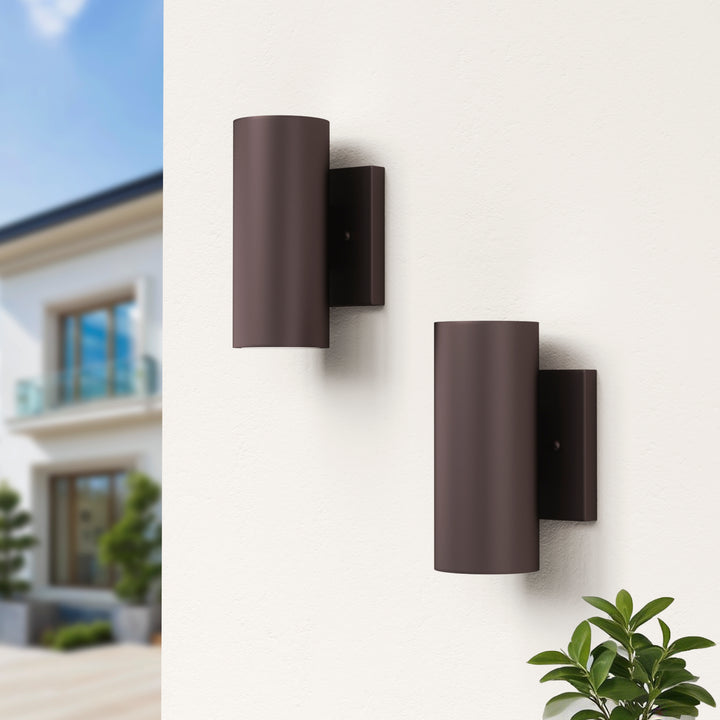 Aluminum Black Outdoor Wall Light (Set of 2) #OW7121