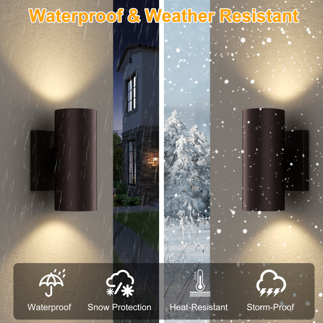 Aluminum Black Outdoor Wall Light (Set of 2) #OW7121