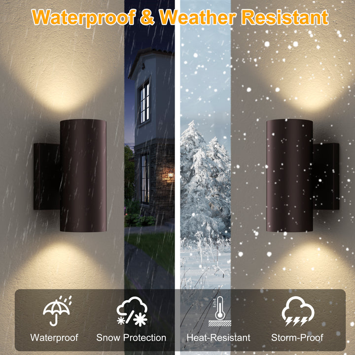 Aluminum Black Outdoor Wall Light (Set of 2) #OW7121