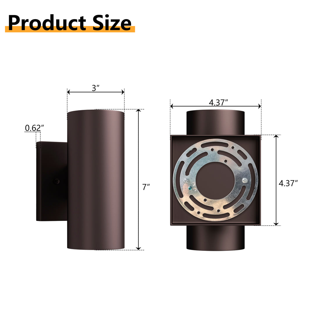 Dusk Black Dimmable Led Wall Sconces (Set of 2) #OW7121