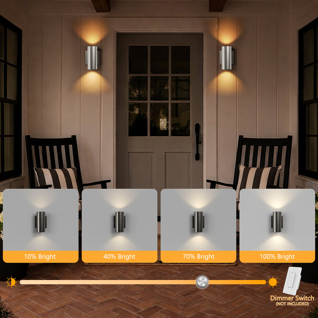 Aluminum Black Outdoor Wall Light (Set of 2) #OW7121