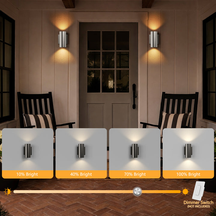 Aluminum Black Outdoor Wall Light (Set of 2) #OW7121