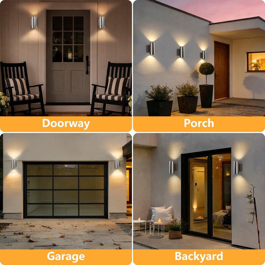 Aluminum Black Outdoor Wall Light (Set of 2) #OW7121