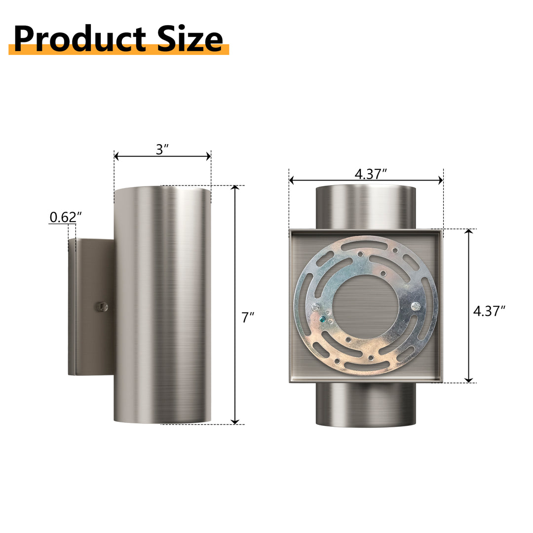 Aluminum Black Outdoor Wall Light (Set of 2) #OW7121