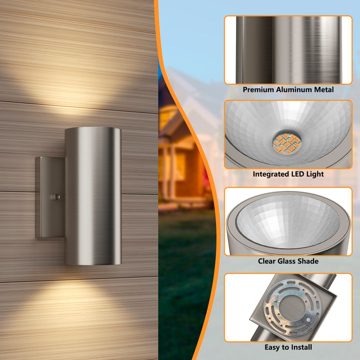 Aluminum Black Outdoor Wall Light (Set of 2) #OW7121