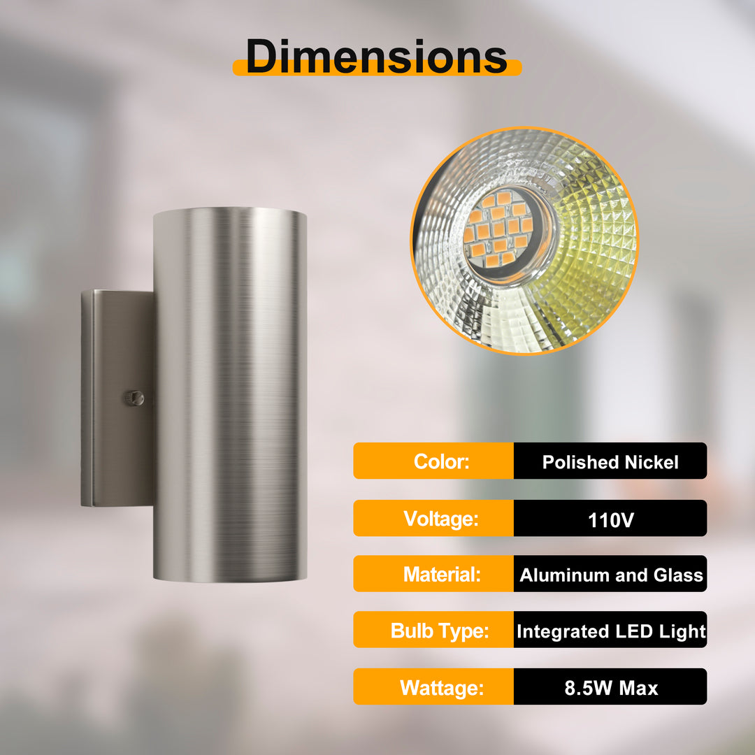 Aluminum Black Outdoor Wall Light (Set of 2) #OW7121