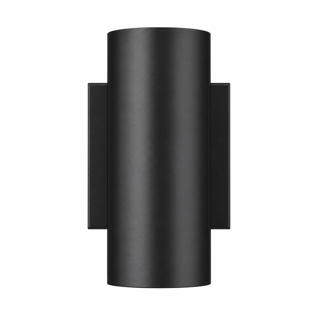 Dusk Aluminum Black Outdoor Wall Light (Set of 2) 