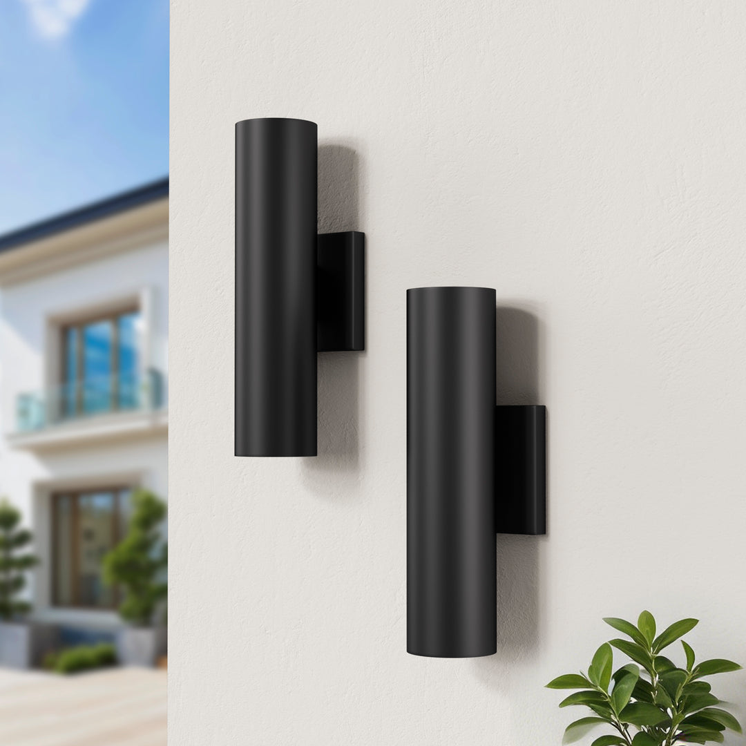 Aluminum Black Outdoor Wall Light (Set of 2) #OW7121