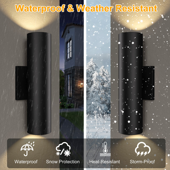 Aluminum Black Outdoor Wall Light (Set of 2) #OW7121