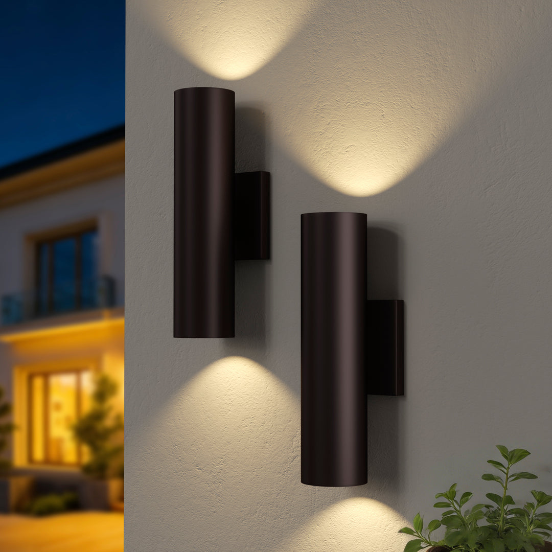 Aluminum Black Outdoor Wall Light (Set of 2) #OW7121