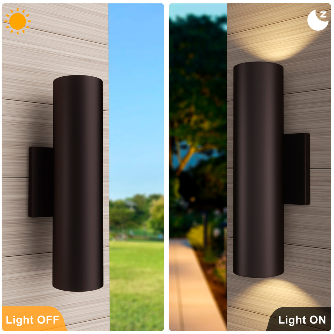 Aluminum Black Outdoor Wall Light (Set of 2) #OW7121