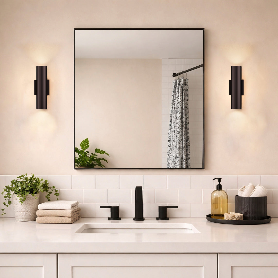 Dusk Black Dimmable Led Wall Sconces (Set of 2) #OW7121