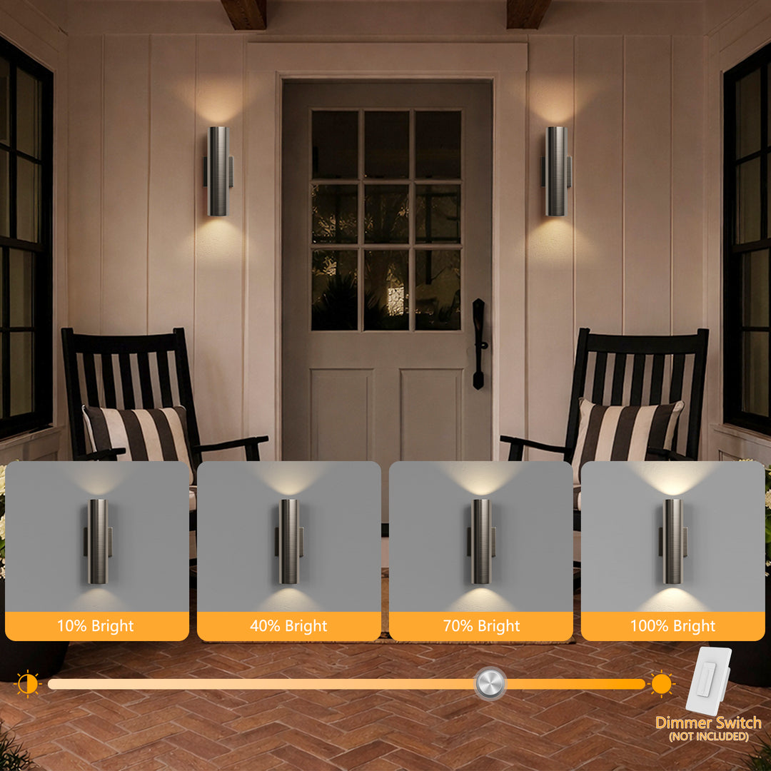 Aluminum Black Outdoor Wall Light (Set of 2) #OW7121