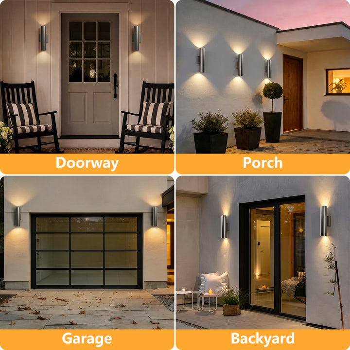 Aluminum Black Outdoor Wall Light (Set of 2) #OW7121