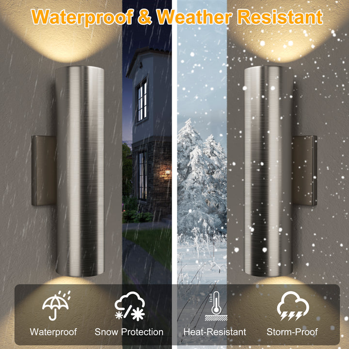 Aluminum Black Outdoor Wall Light (Set of 2) #OW7121