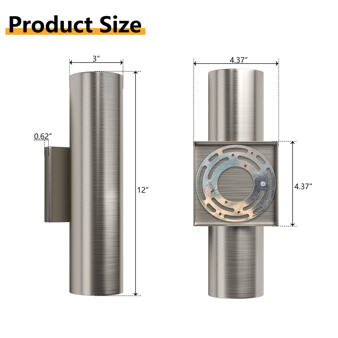 Aluminum Black Outdoor Wall Light (Set of 2) #OW7121