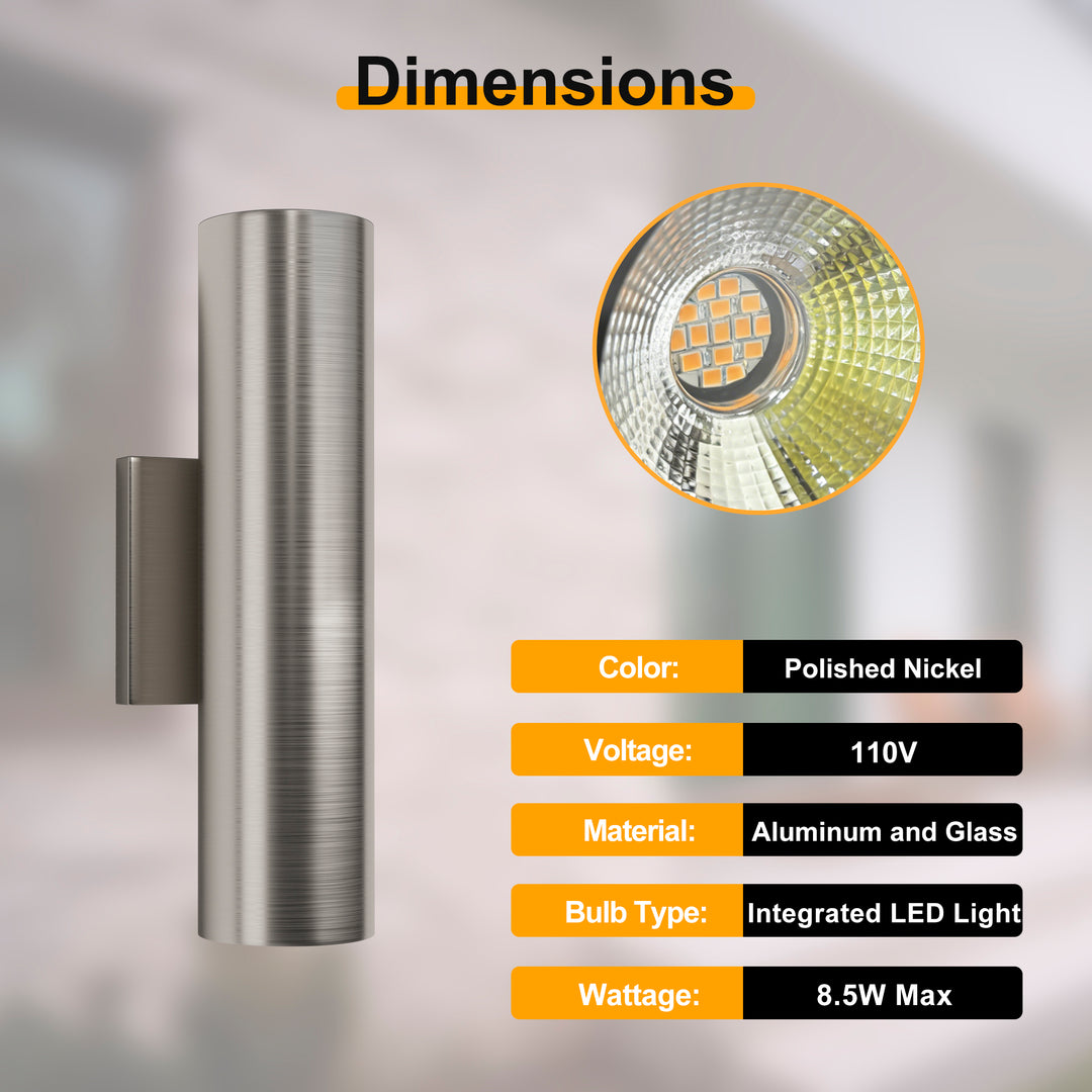 Aluminum Black Outdoor Wall Light (Set of 2) #OW7121