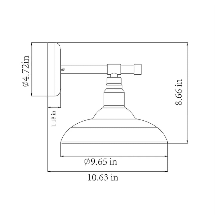 Maxax 1 - Bulb 8.66in H Outdoor Barn Light (Set of 2)#OM28