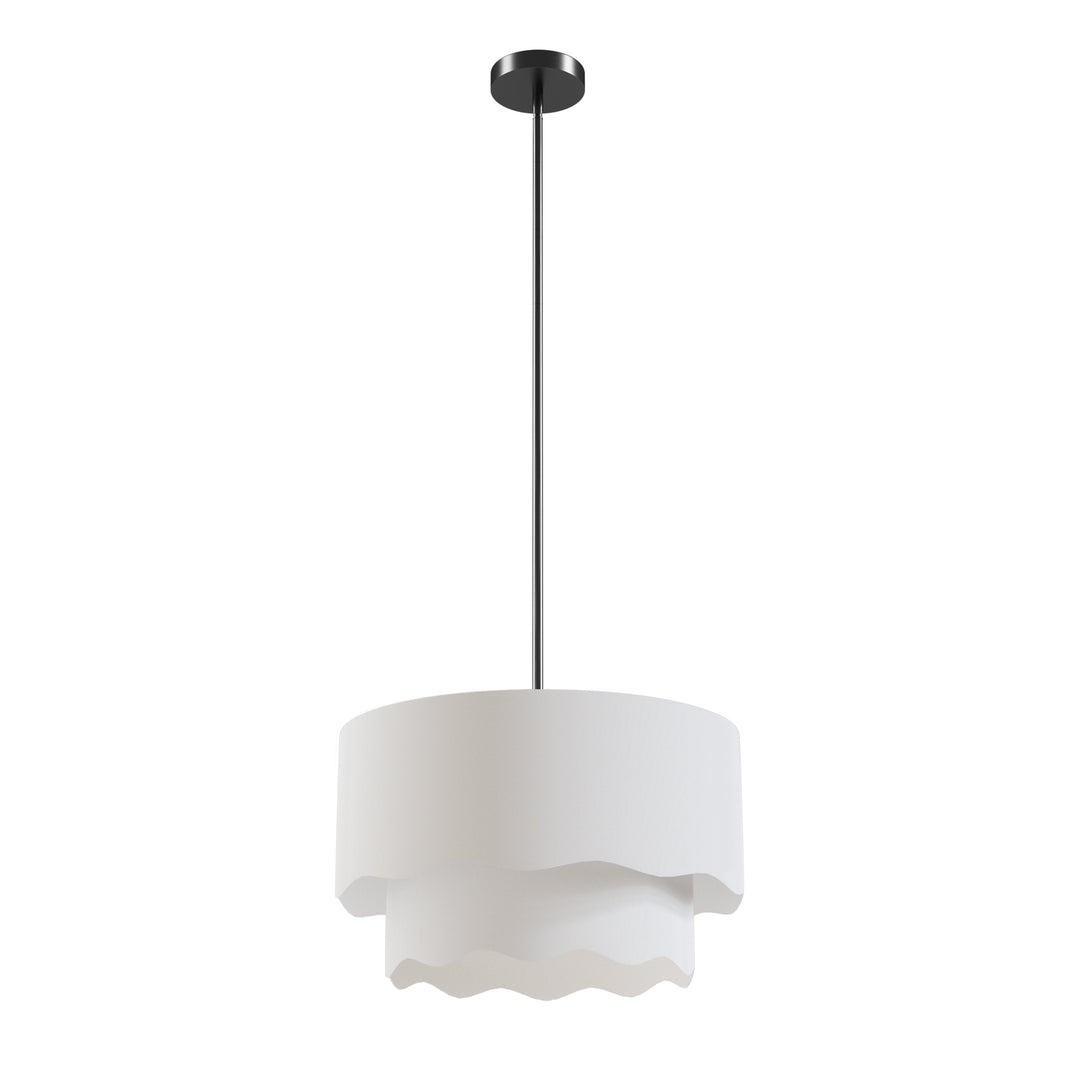 Twilight 3-Light Brass & White Modern Farmhouse Chandelier Light With Adjustable Height For Dining Room #39002