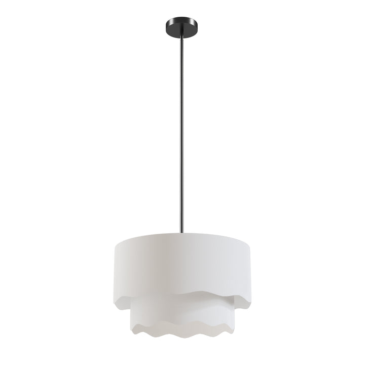 Twilight 3-Light Brass & White Modern Farmhouse Chandelier Light With Adjustable Height For Dining Room #39002