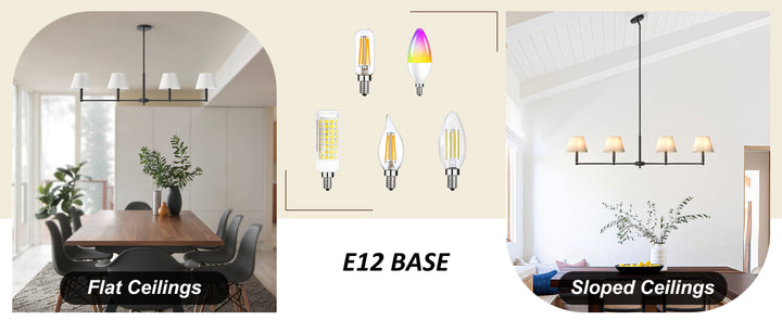 Twilight 4-light Adjustable Sloped Pendant - Mid-century Modern Linear Iron Frame With White Linen Shades For Dining Room #39009