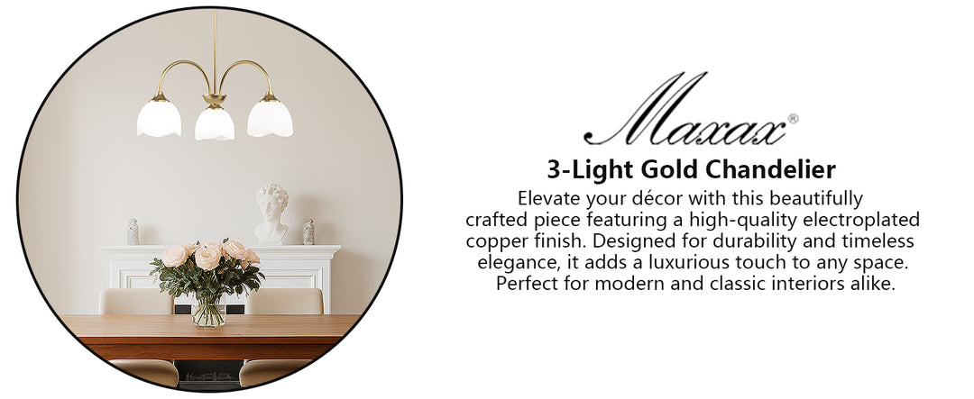 Twilight 3-light 23.9'' Dimmable Frosted Glass Modern/traditional Chandelier With Flower Shade For Dining Room #P39013