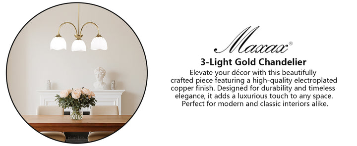Twilight 3-light 23.9'' Dimmable Frosted Glass Modern/traditional Chandelier With Flower Shade For Dining Room #P39013