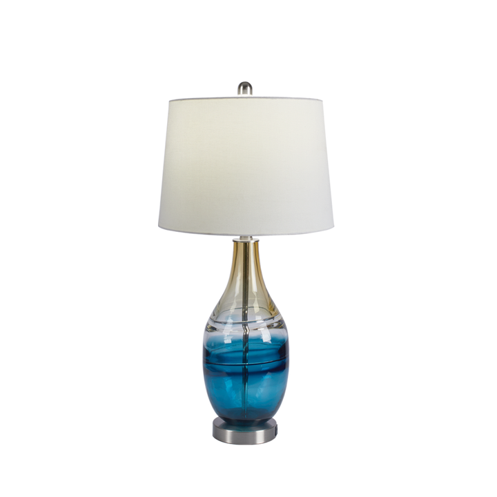 Tomi 27.37in Blue Table Lamp Set