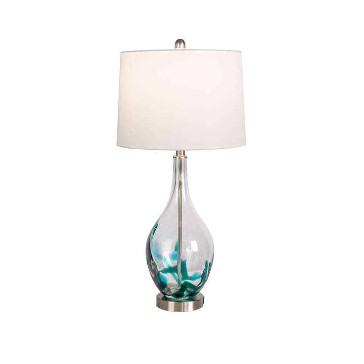 Tomi 28in Glass Table Lamp