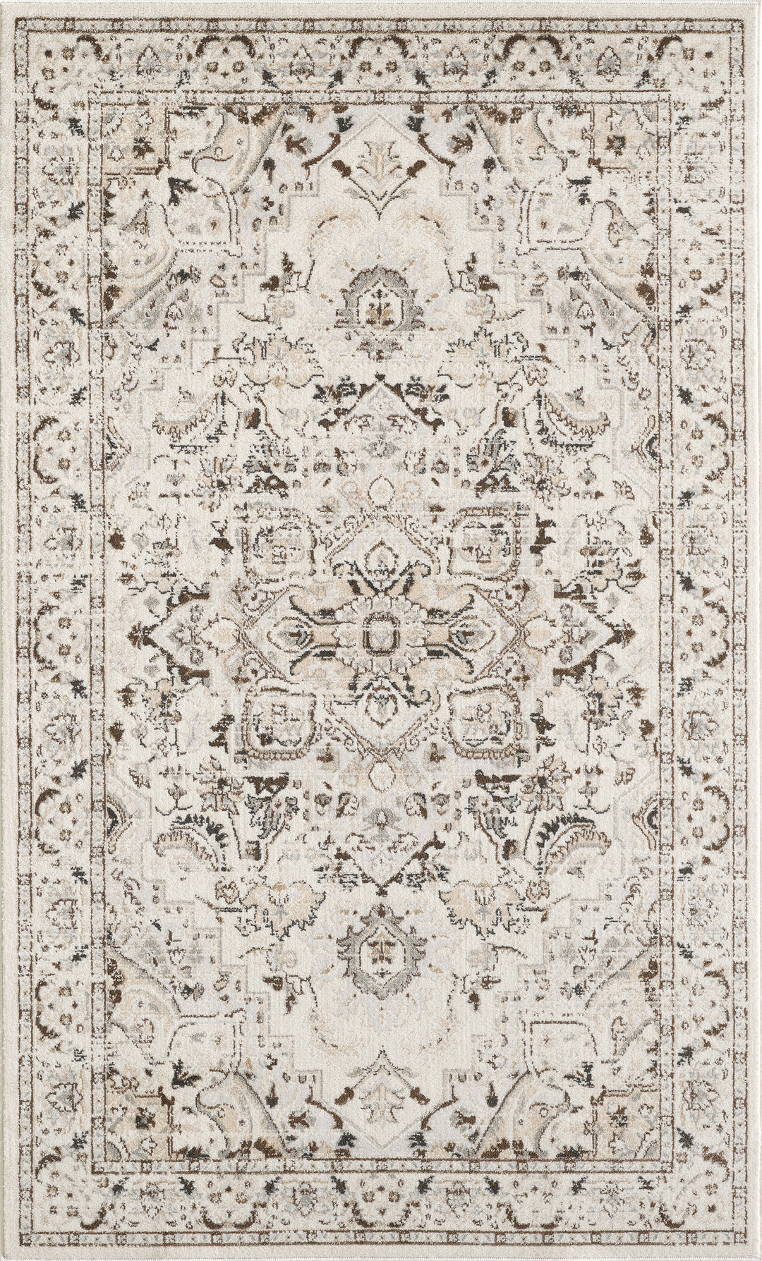 Losh Performance Brown/Beige/Cream Area Rug #TM701