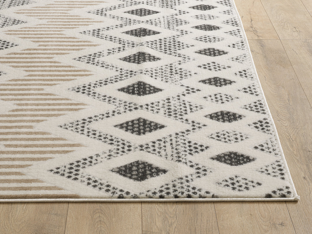 4modernhome Machine Woven Polypropylene Area Rug in Multicolor#TM2