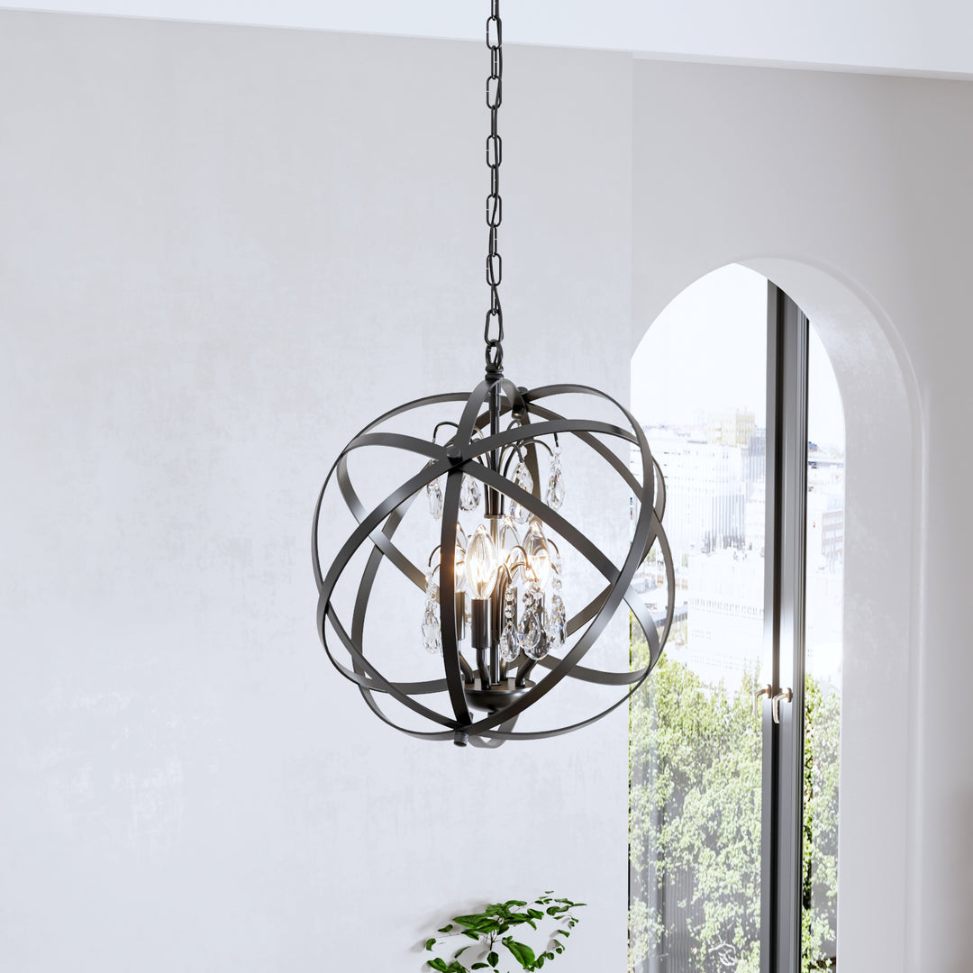 Maxax 4 - Light Dimmable Globe Chandelier #MX19026-4