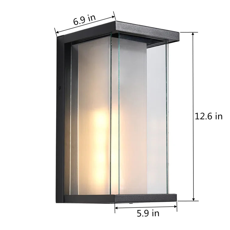 Montpelier Wall Sconce Dusk to Dawn Photocell, Outdoor Wall Lantern with Clear Glass Shade #2264/2W