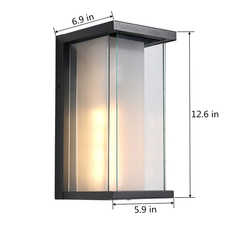 Montpelier Wall Sconce Dusk to Dawn Photocell, Outdoor Wall Lantern with Clear Glass Shade #2264/2W