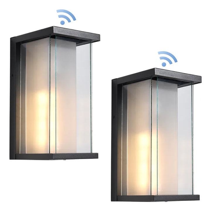 Montpelier Wall Sconce Dusk to Dawn Photocell, Outdoor Wall Lantern with Clear Glass Shade #2264/2W