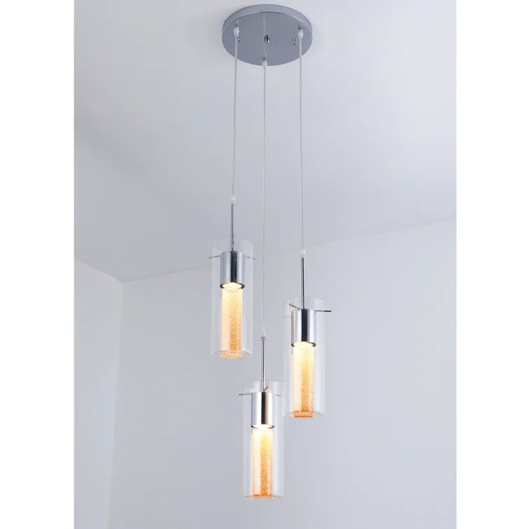 Maxax 3 - Light Cluster Cone Pendant With Wrought Iron Accents #MX19139