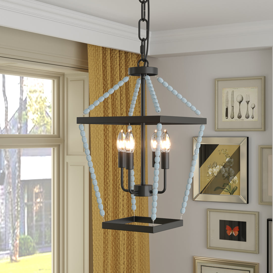 Maxax 4 - Light Dimmable Lantern Square Chandelier #6514