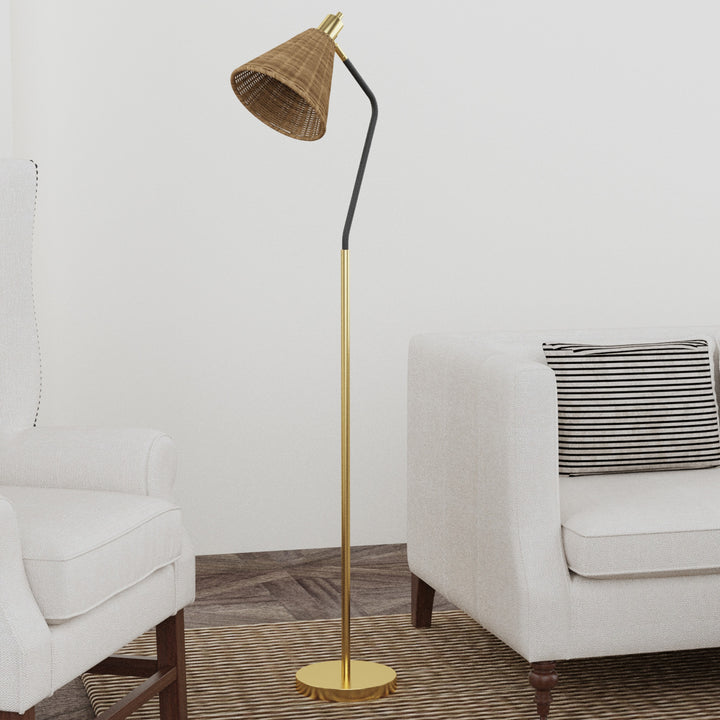 Maxax 62 Nature Rattan Task/Reading Floor Lamps #F137