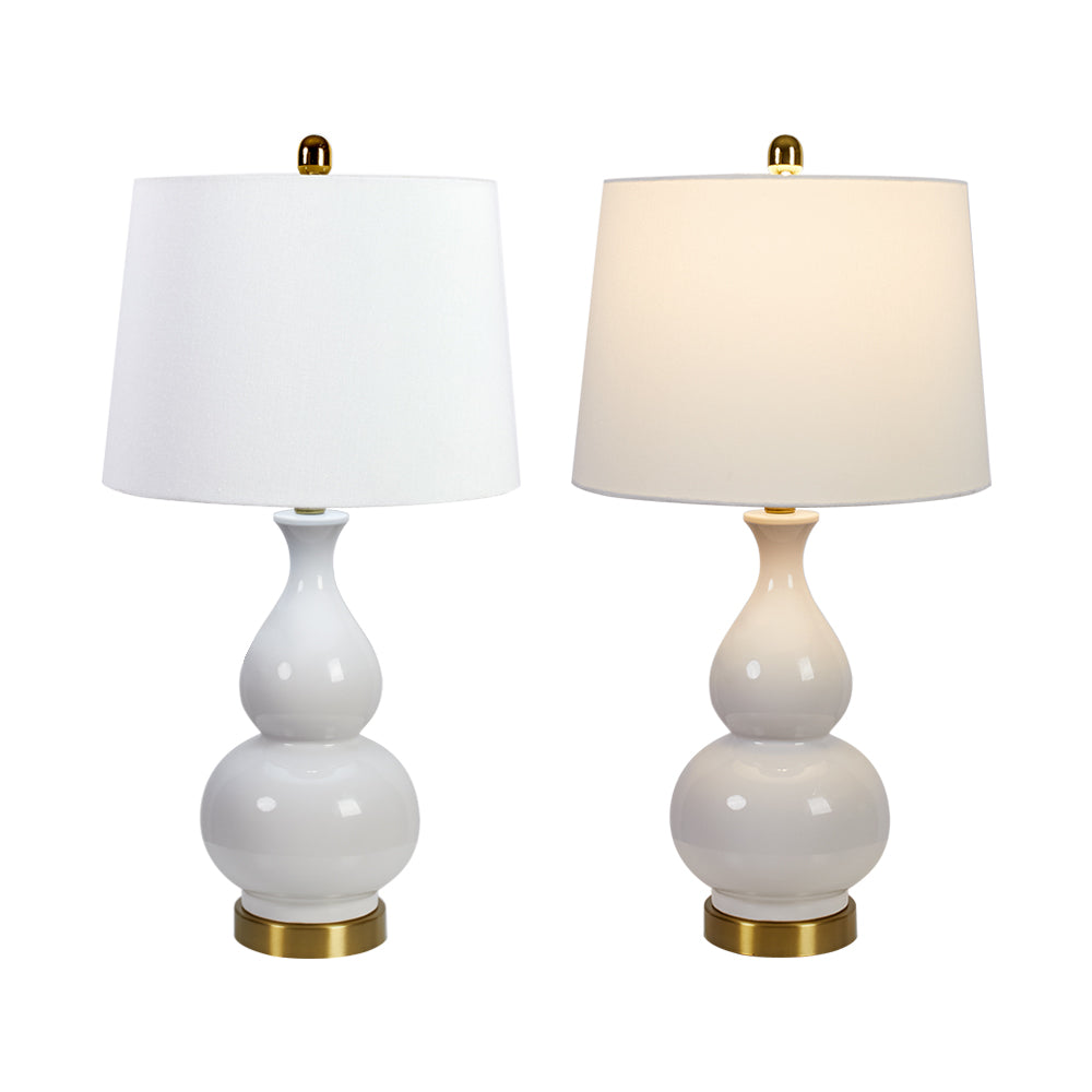 CERAMIC TABLE LAMP The bedside table lamp set of 2 is